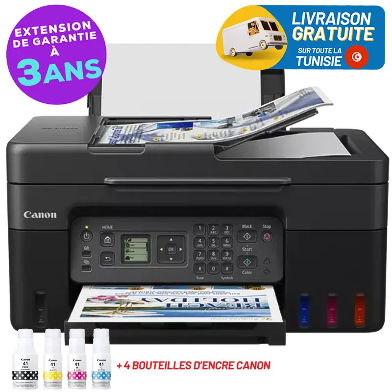Imprimante Multifonction réservoir intégré CANON PIXMA G4470 Couleur Wifi 3en1