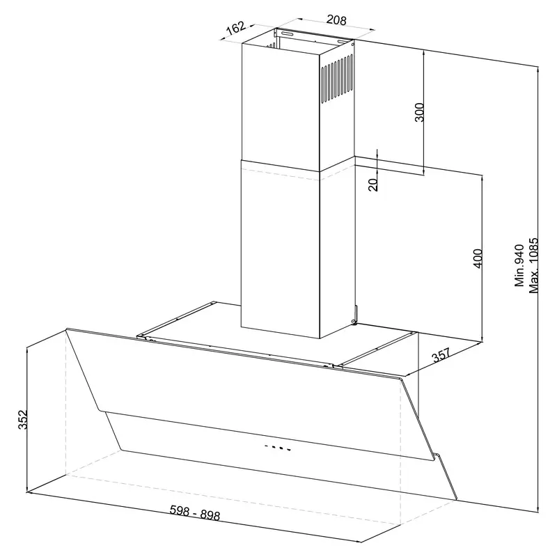 Hotte Design Focus Galaxy 60 / Noir