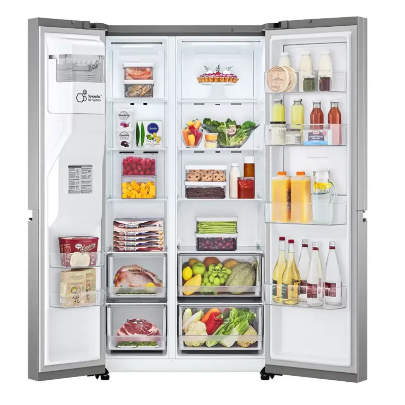 Réfrigérateur LG No Frost SIDE BY SIDE INVERTER 617 Litres / Silver