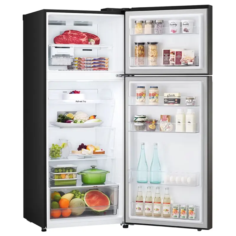 Réfrigérateur LG No Frost Smart INVERTER double portes 360 Litres / PLATINUM BLACK