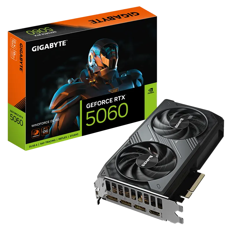 Carte graphique Gigabyte GeForce RTX 5060 WINDFORCE OC / 8 Go GDDR7