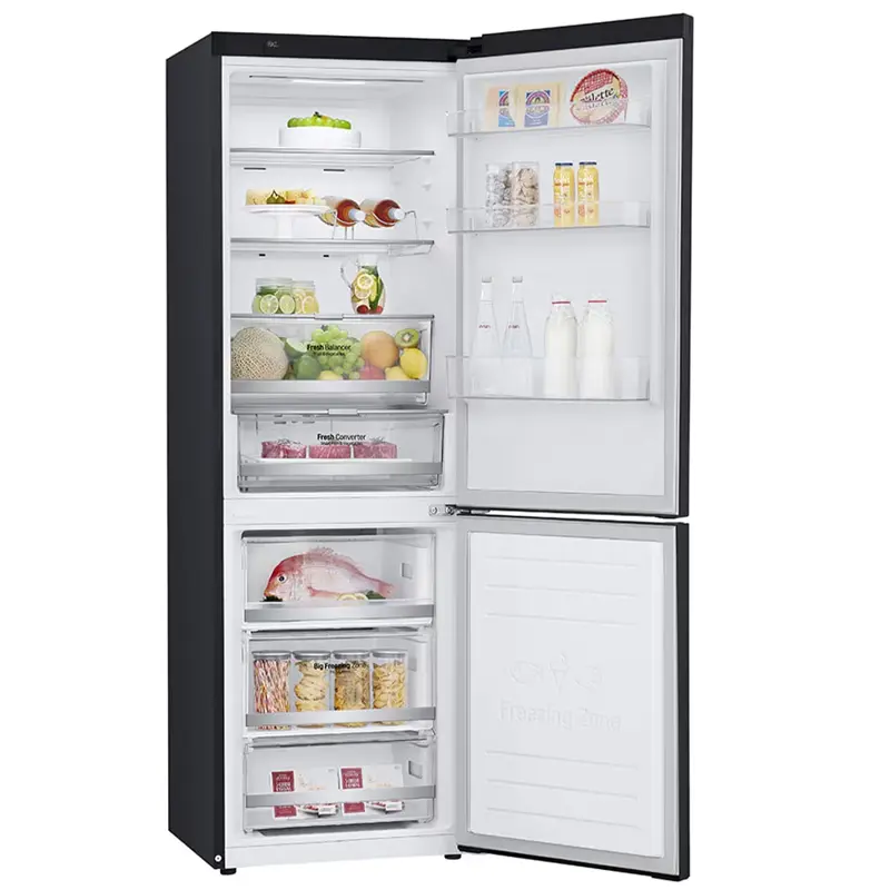 REFRIGERATEUR LG No Frost INVERTER Combiné 341 Litres / MATTE BLACK