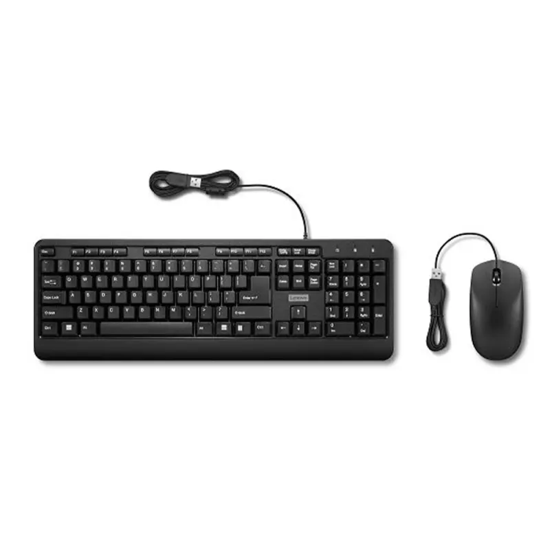ENSEMBLE CLAVIER Et SOURIS FILAIRE LENOVO 160 Wired Combo USB – NOIR