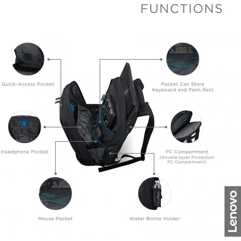 Sac à Dos Gaming Lenovo Legion Armored II / 17&Prime;