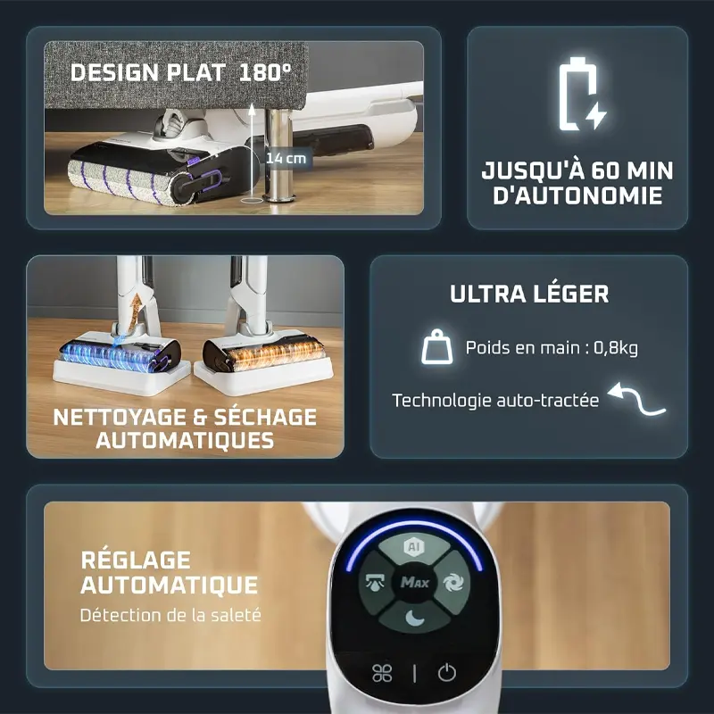 Aspirateur ROWENTA X Clean 10 / 200W / Blanc + Fer à repasser ROWENTA 2500W