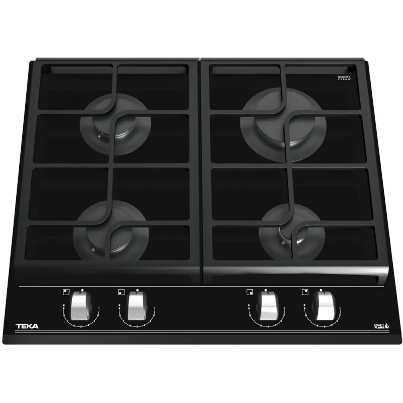 Plaque de cuisson encastrable à gaz Teka GZC 64300 / 4 Feux / 60 cm / Verre Noir