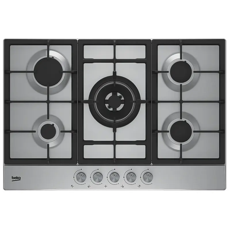 Plaque de cuisson encastrable Beko / 5 Feux / 75 cm / Inox – HIAW75225SL