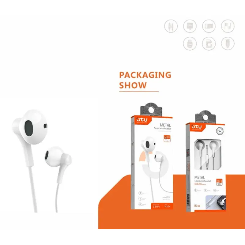 Écouteurs Filaire Jack 3.5 mm OTU HJ-01 / Blanc