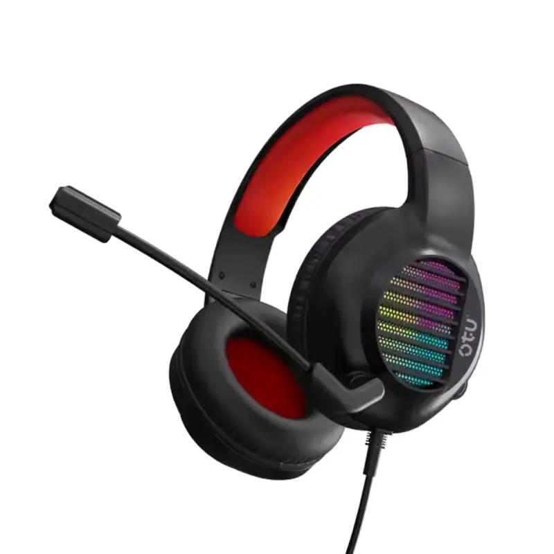 Casque de Jeu OTU avec Isolation du Bruit supra-auriculaire avec Microphone / RGB / Noir