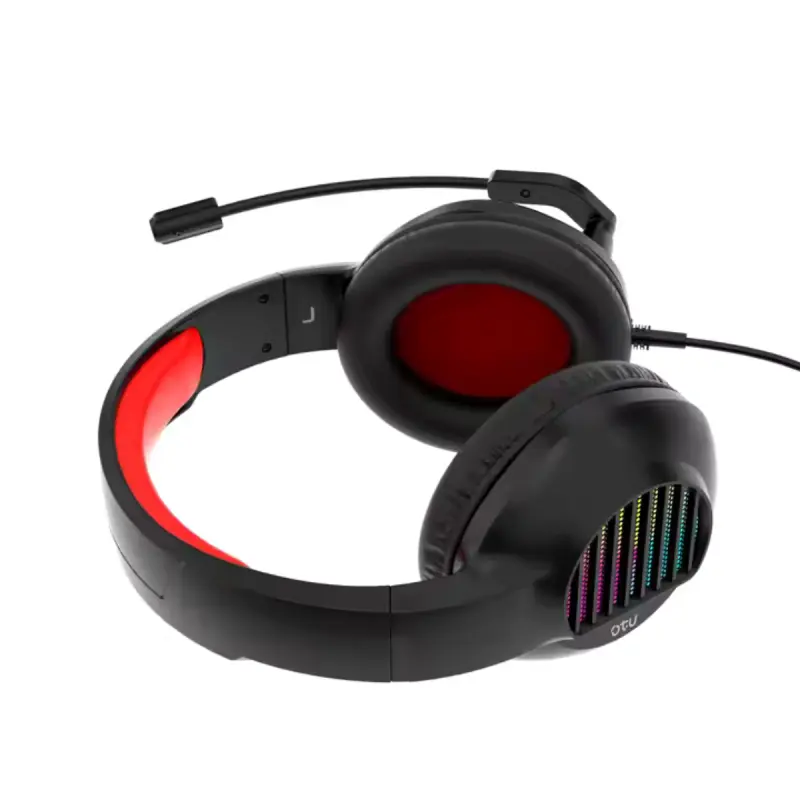 Casque de Jeu OTU avec Isolation du Bruit supra-auriculaire avec Microphone / RGB / Noir