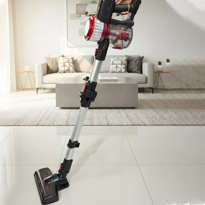 Aspirateur Balai Rechargeable FLORENCE 150W / Rouge / HJC-2208