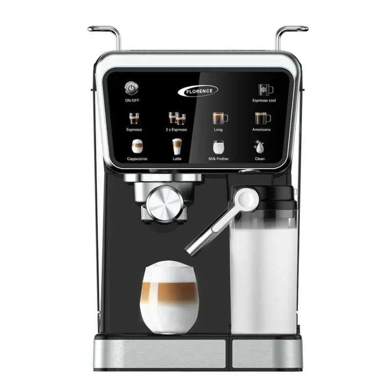 Machine à Café Expresso FLORENCE 9en1 , Latté , Cappuccino 1.5 Litres / 1350W / Noir