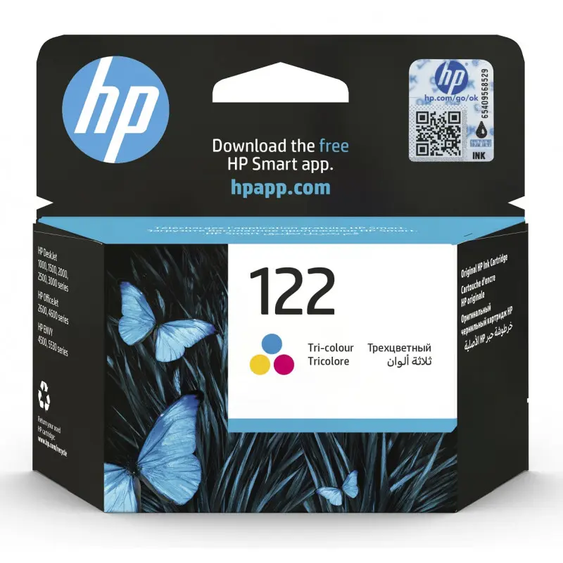HP 122 cartouche d&rsquo;encre trois couleurs authentique CH562HE