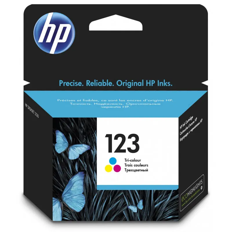 HP 123 cartouche d&rsquo;encre trois couleurs F6V16AE
