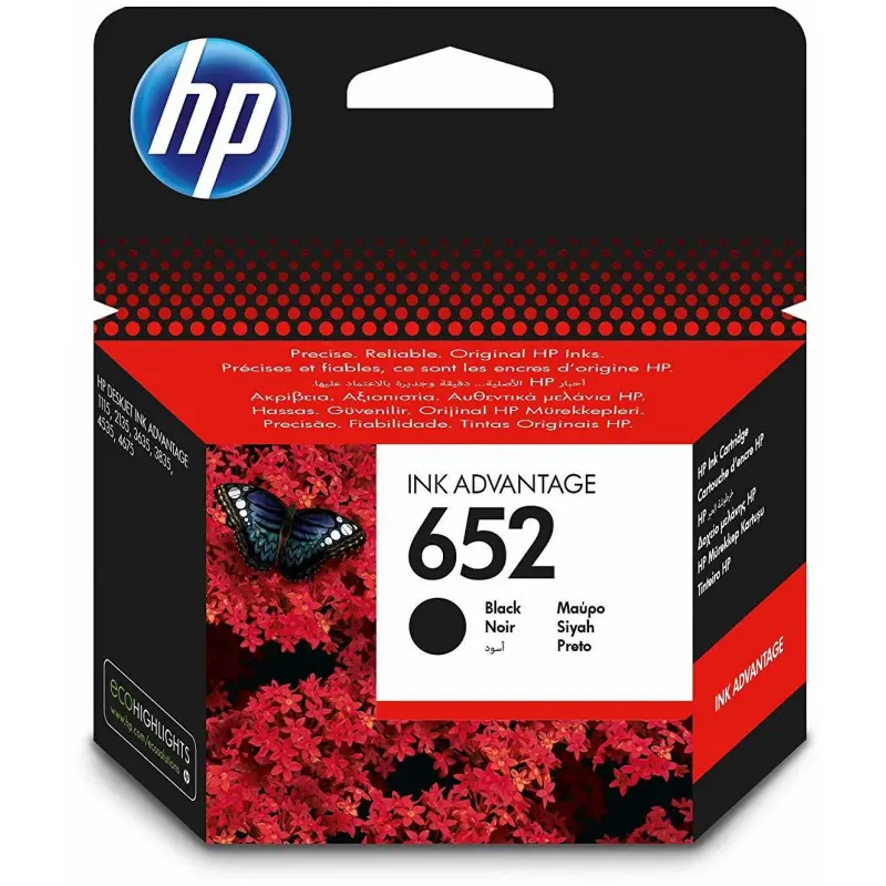 HP 652 cartouche d&rsquo;encre Advantage Noir authentique F6V25AE