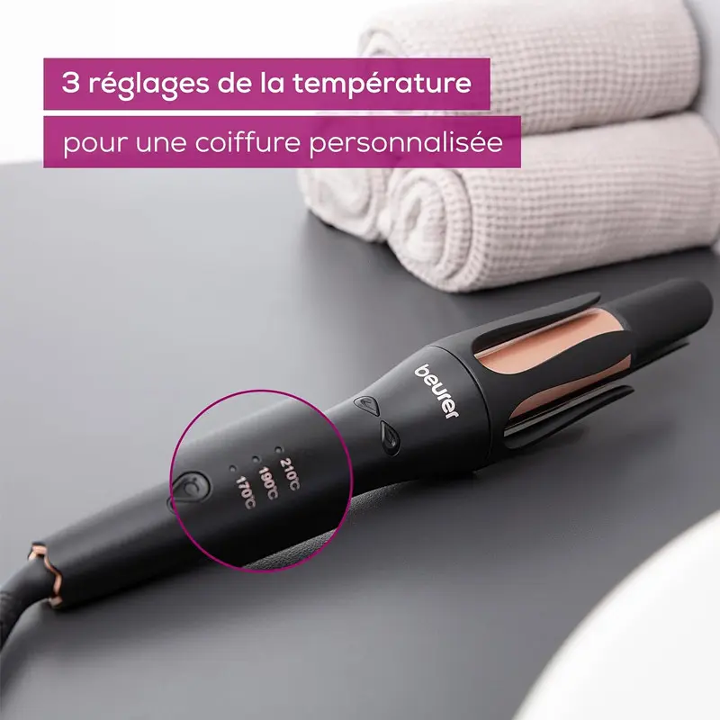 Fer à boucler BEURER Automatique 210°C – Noir