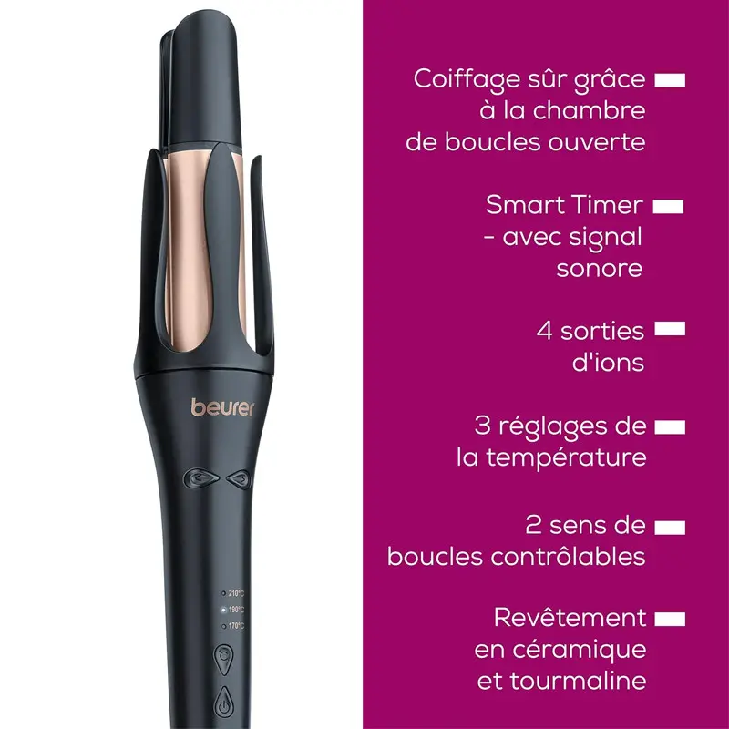Fer à boucler BEURER Automatique 210°C – Noir