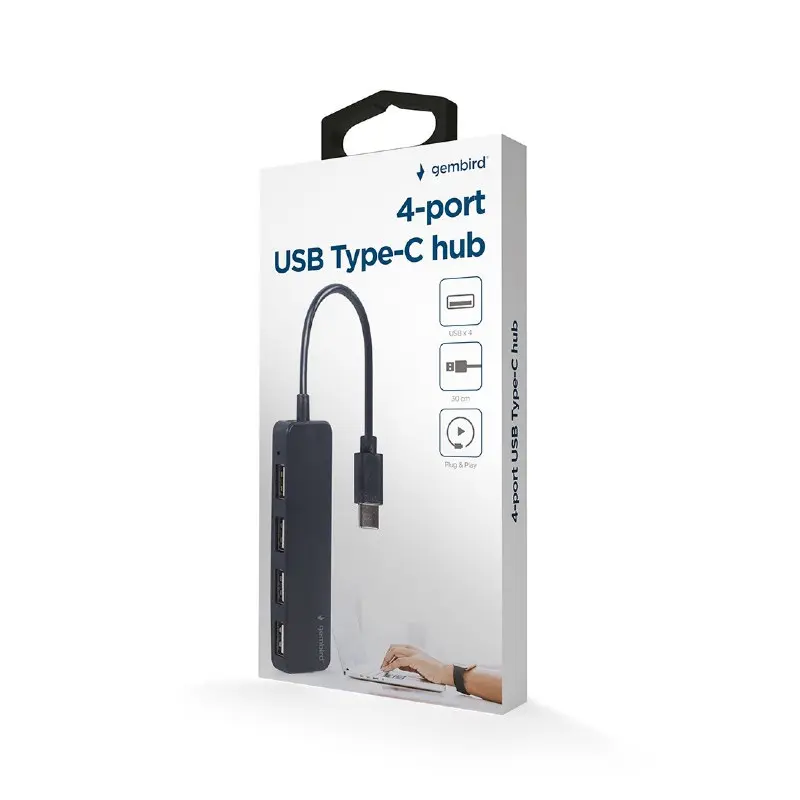 Hub USB 2.0 GEMBIRD 4 ports