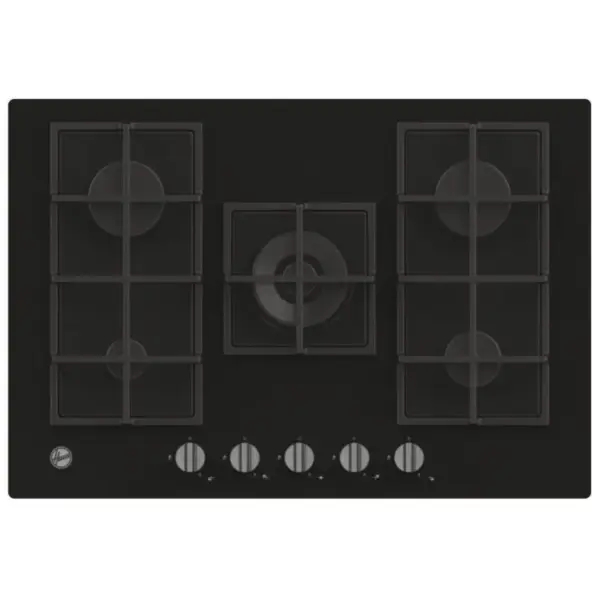 Plaque de cuisson encastrable HOOVER HVG74K3B / 5 Feux / 75 cm / Noir