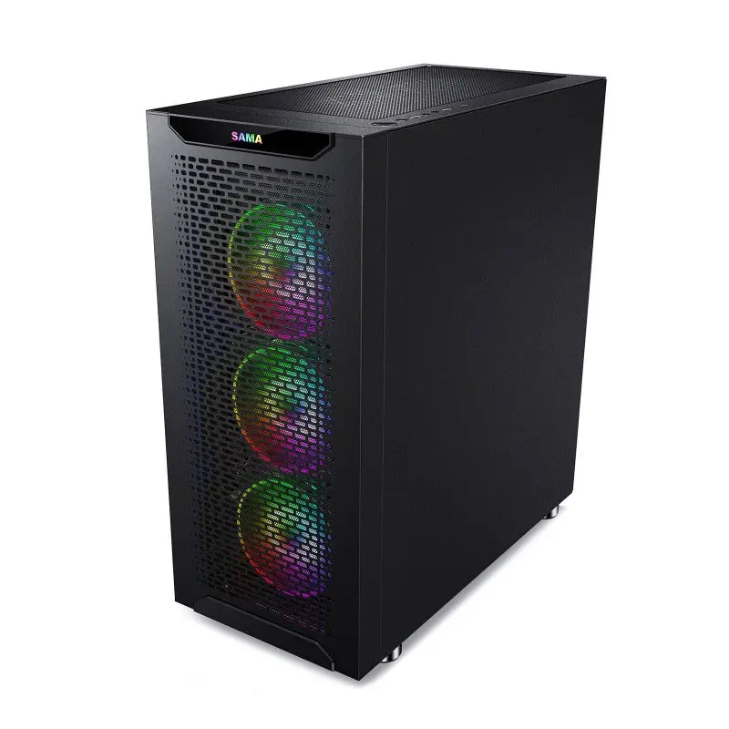 Boîtier Gamer Moyen Tour HYBROK RS6 / ARGB / ATX / Noir