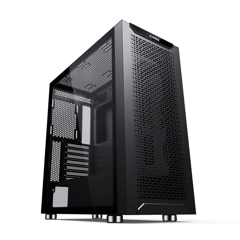 Boîtier Gamer Moyen Tour HYBROK RS6 / ARGB / ATX / Noir