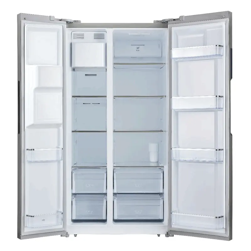 Réfrigérateur Hyundai No Frost INVERTER Side By Side 556 Litres / Verre Noir / Avec Distributeur d&rsquo;eau