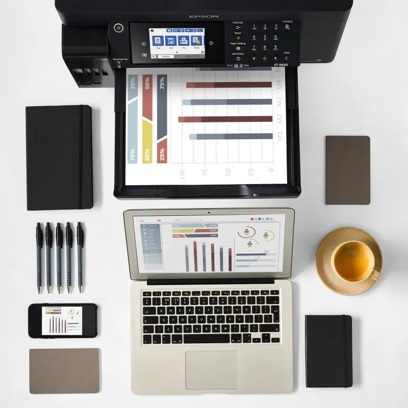 Imprimante à réservoir intégré Multifonctions 4 en 1 Epson EcoTank L15150 A3+ Avec 5 Bouteilles D’encre Incluses