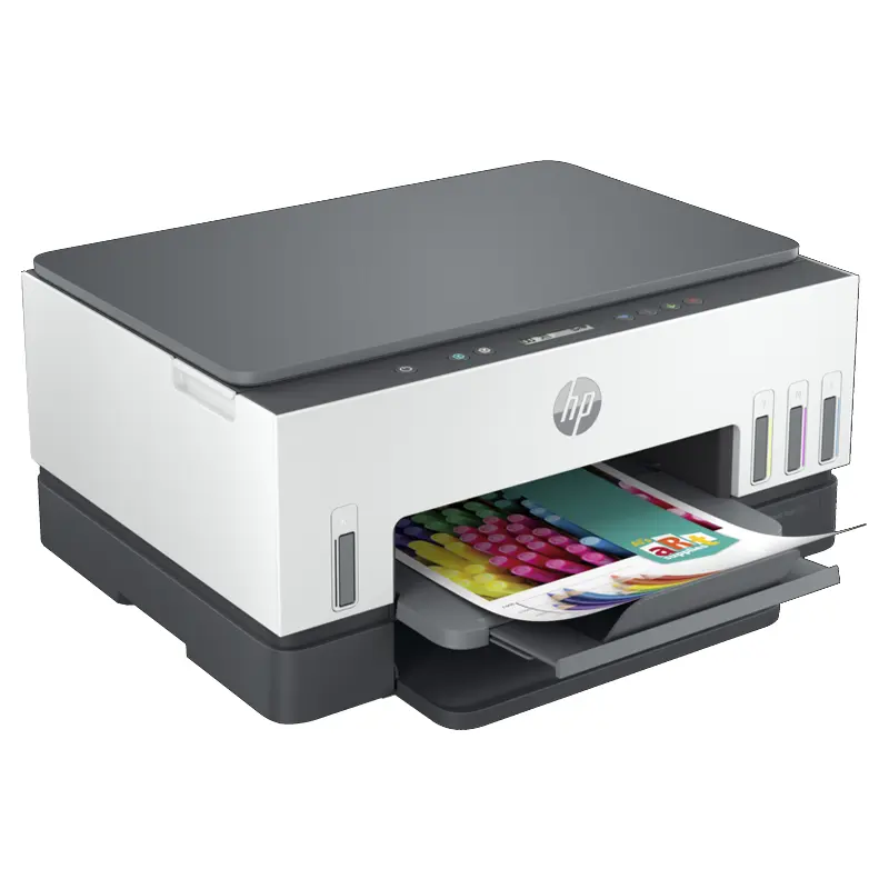 Imprimante HP 720 à Réservoir 3EN1 Recto Verso WIFI + 6 Bouteilles D’encres