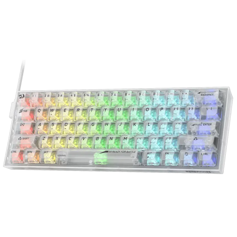 Clavier Gamer Mécanique REDRAGON K617 FIZZ 60% RGB / TRANSPARENT