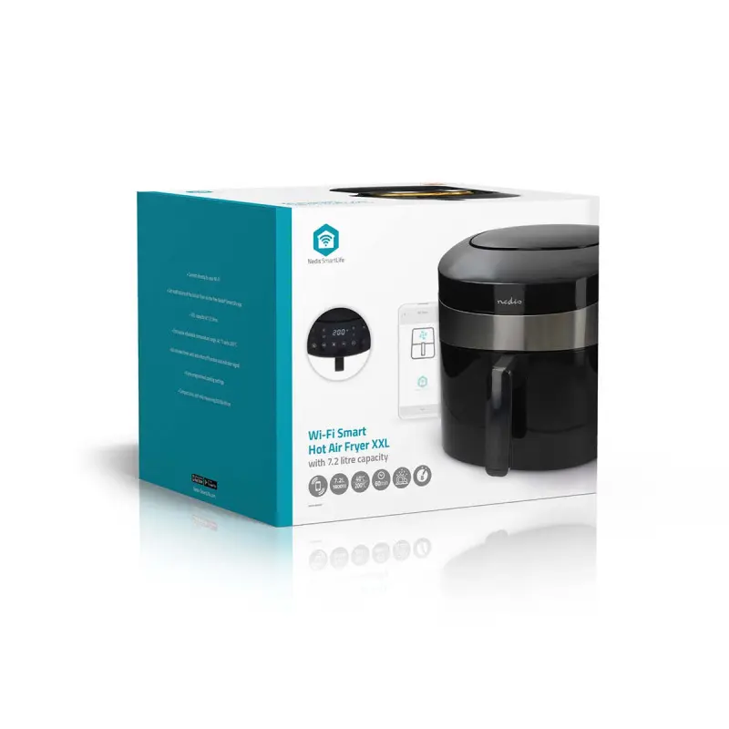 AirFryer SmartLife Nedis / 1800 W / 7.2 Litres / Wi-Fi / Noir