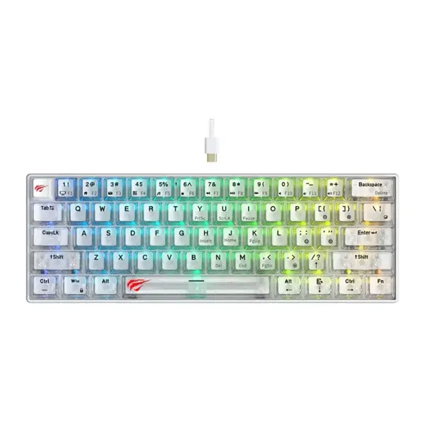 Clavier Gamer Filaire HAVIT BACKLIT KB903L / RGB / Blanc