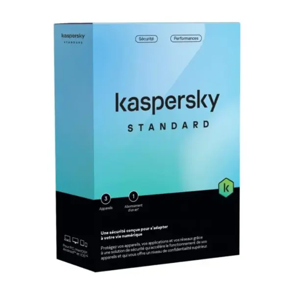 ANTIVIRUS KASPERSKY STANDARD PROTECTION / 3 poste / 1 an