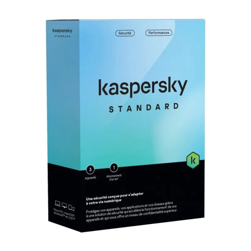 ANTIVIRUS KASPERSKY STANDARD PROTECTION / 3 poste / 1 an