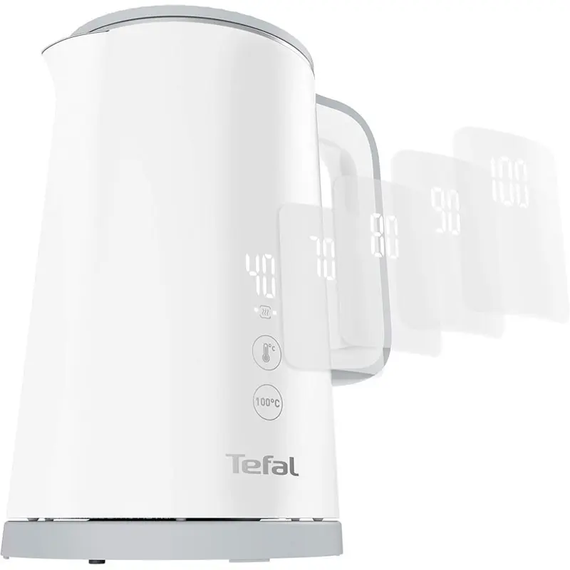 Bouilloire Numérique TEFAL 1800W / 1.5 Litres / Blanc / KO693110
