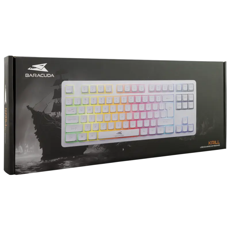 Clavier Gaming Baracuda BGK-01114 KRILL / Blanc
