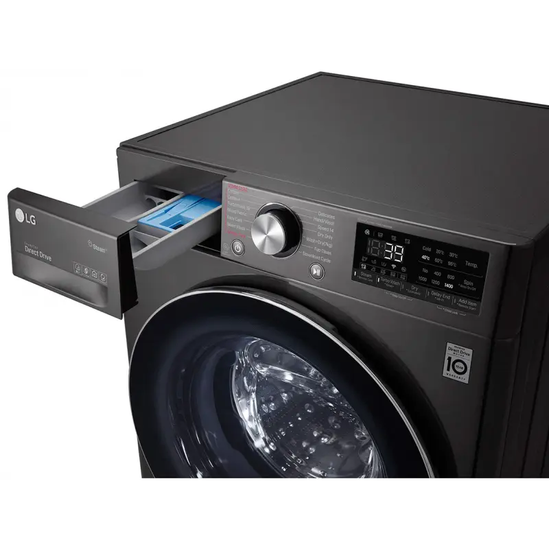 Lavante séchante Frontale LG 9 Kg / Smart DD 6M / Noir