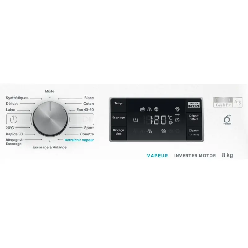 Lave Linge Whirlpool Hublot / 8 kg / Blanc