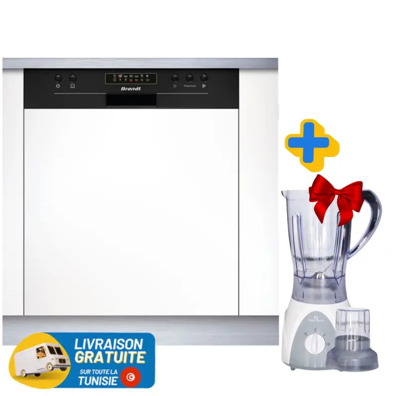 Lave Vaisselle Encastrable BRANDT BDB424LB / 14 Couverts / Noir