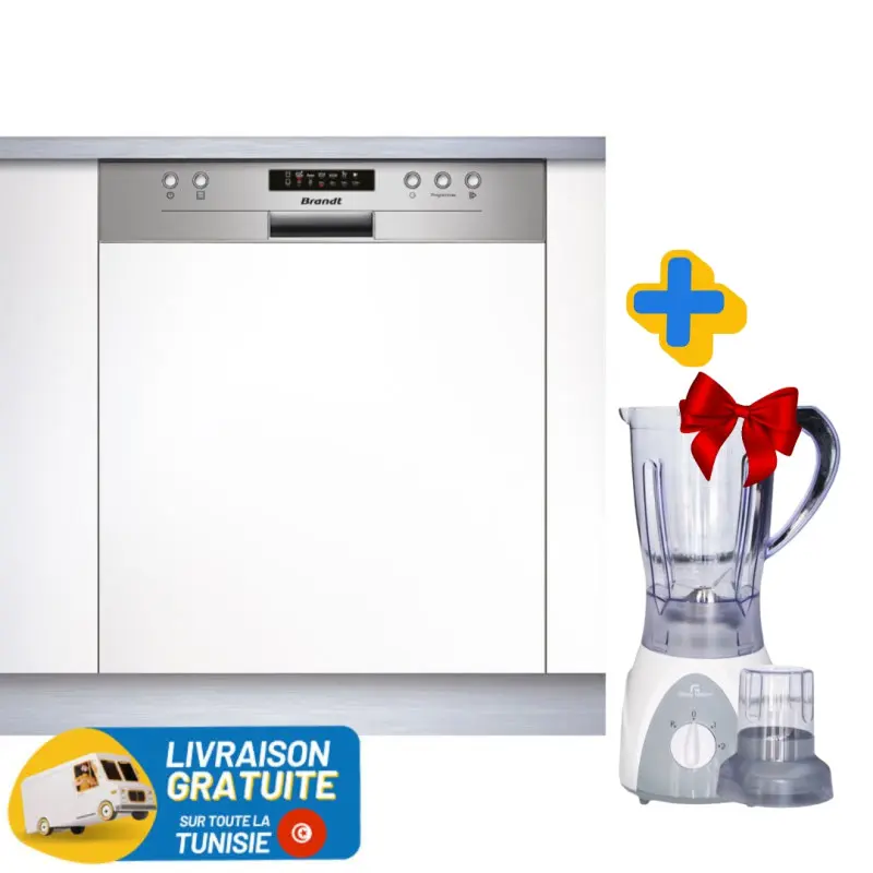 Lave Vaisselle Encastrable BRANDT BDB424LX / 14 Couverts / inox