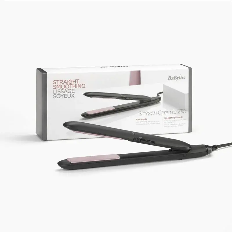 Lisseur Cheveux BABYLISS Smooth Ceramic 230 ST241E – Noir