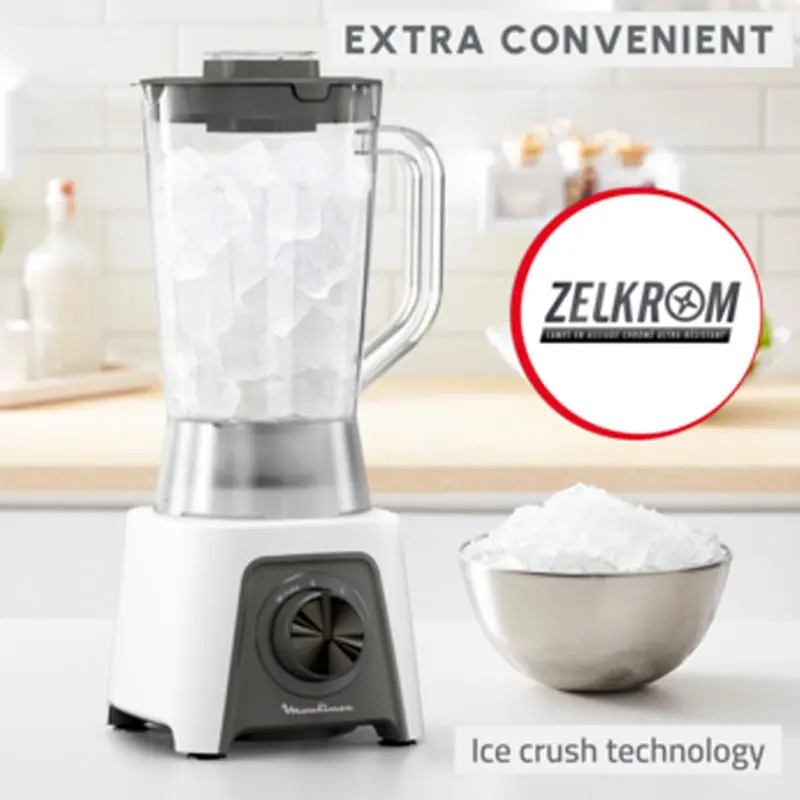 Blender MOULINEX LM2C3110 Avec 2 Accessoires Blanc / LM2C3110