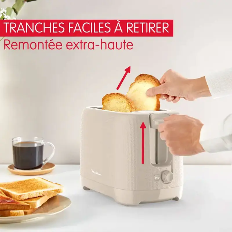 Grille Pain MOULINEX Morning 850W / Gris Chaud / LT2M0B10