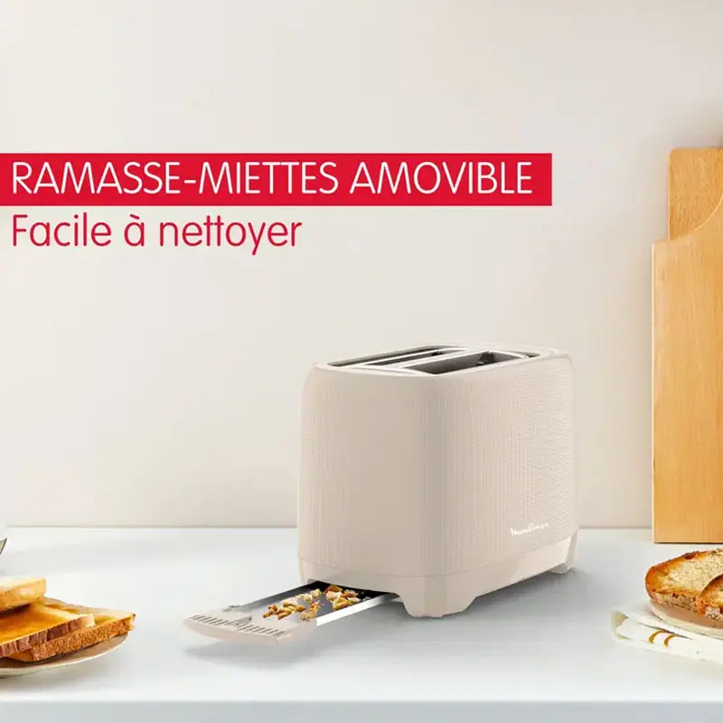 Grille Pain MOULINEX Morning 850W / Gris Chaud / LT2M0B10