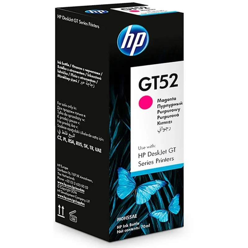 Bouteille d&rsquo;encre Originale HP GT52 / Magenta / 70ml