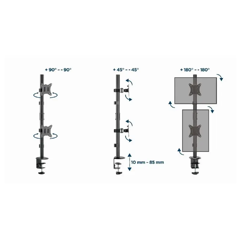 Support De Bureau GEMBIRD MA-D2-02 / 17&Prime;-32&Prime;