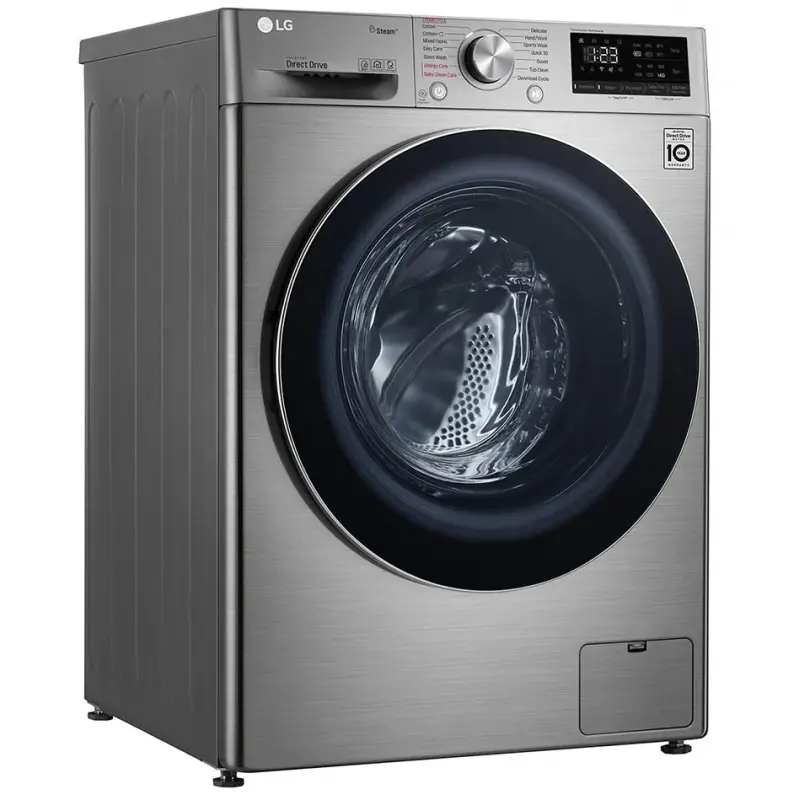 Machine à laver à Vapeur LG 9 Kg / Smart DD 6M / Silver