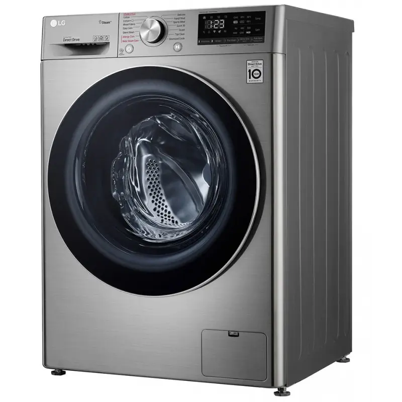 Machine à laver à Vapeur LG 9 Kg / Smart DD 6M / Silver