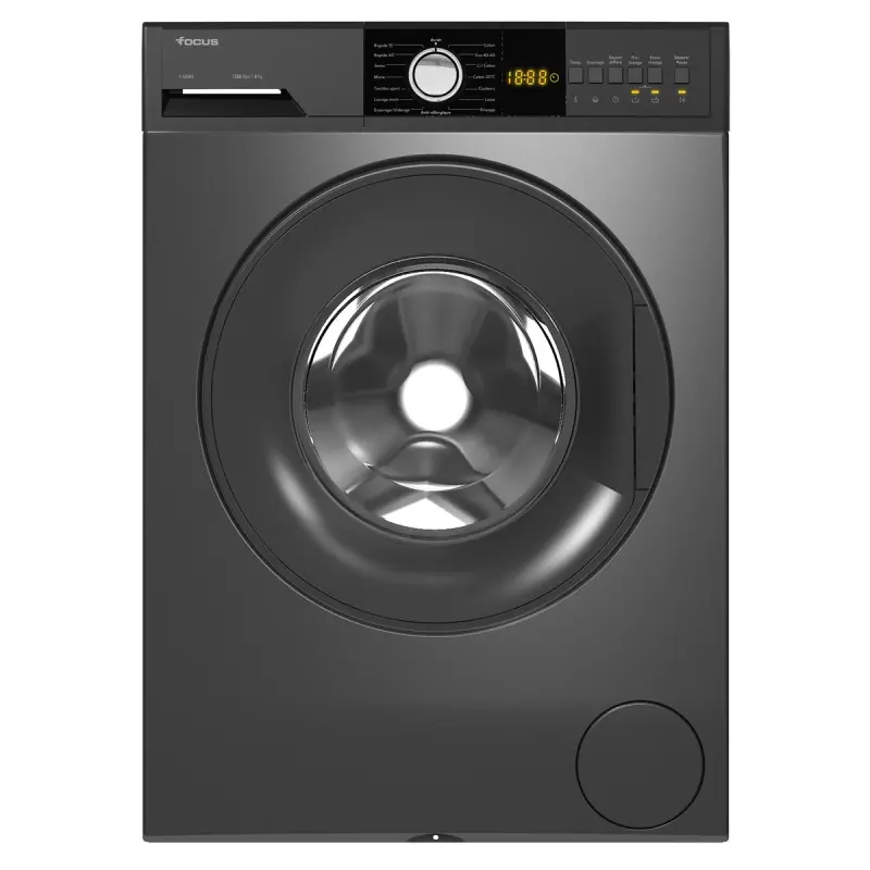 Machine à Laver Frontale Focus F.1208G / 8 Kg / 1200 Tours / Gris / F.1208G