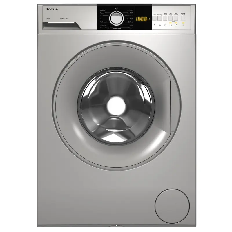Machine à Laver Frontale Focus F.1208S / 8 Kg / 1200 Tours / Silver / F.1208S