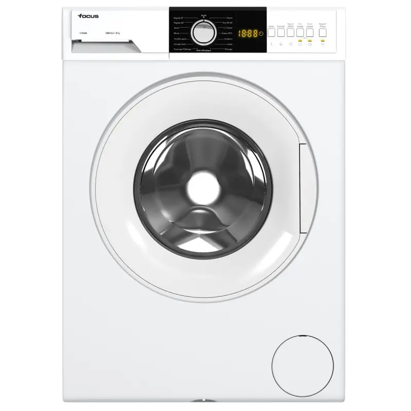 Machine à Laver Frontale Focus F.1208W / 8 Kg / 1200 Tours / Blanc / F.1208W